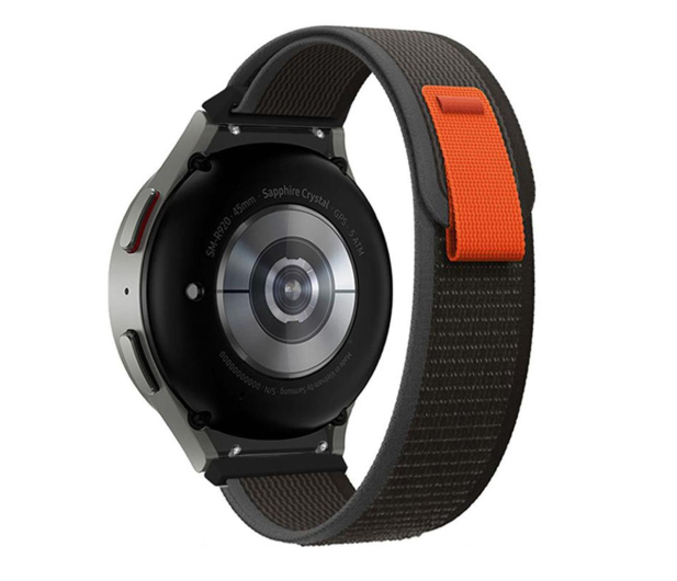 TECH-PROTECT Nylon do Galaxy Watch 4 / 5 / 5 Pro / 6 / 7 / FE Black/Orang 9319456607512 - 1290107 - zdjęcie 2